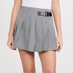 English Factory Gingham Check Skort